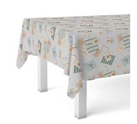 Martina Home Nappe en Toile cirée Recife Bleue 250 x 140 cm