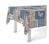 Martina Home Patch Nappe en Toile Cirée Ronde Bleu 140 cm