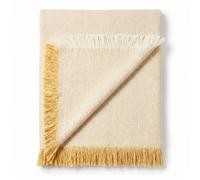 Martina Home Plaid/Foulard Multifonction Espiga 230 x 260 cm Écru-Moutarde