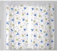 Martina Home Poules Pack de Rideaux Voilage pour Cuisine, Tissu, Bleu, 29 x 2 x 38 cm, Lot de 2