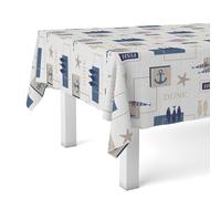 Martina Home Sea Nappe en Toile Cirée Ronde Bleu 140 cm