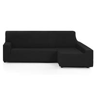 Martina Home Tunez Housse élastique pour canapé accoudoir Droit, Tissu, Noir, 3 Places, 240-280 cm