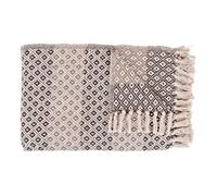 Martina - plaid - 130x180 cm - en coton recyclé - Noir / Blanc