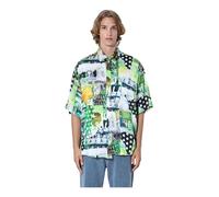 Martine Rose - Chemise Wrap Boxy Manches Courtes - Homme - Chemises - Vert - Taille: L