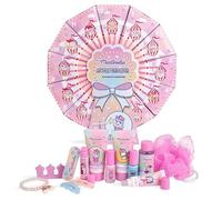 MARTINELIA - Calendrier de l'Avent Grande Roue de Noël 12 Cases - Coffret Beauté Enfant avec Vernis, Maquillage et Soins - Cadeau de Noël Fille - 12 Surprises