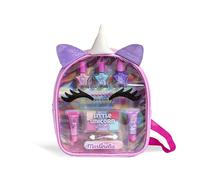 MARTINELIA - Coffret Maquillage Enfant + Sac à Dos Licorne - Coffret Beauté Fille 2 Gloss, 3 Vernis à Ongles Enfant, 1 Lime à Ongles, Stickers, 6 Ombres à Paupières & Pinceau - Sans Produits Nocifs