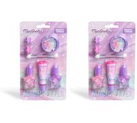 Martinelia Indispensables Beauté Maquillage Enfant Licorne - Gloss Brillant à Lèvres Fraise, Vernis à Ongles Métallisés, Fards à Paupières, Pinceau, Pinces - Kit Maquillage Fille Sans Produits Nocifs