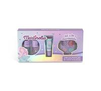 Martinelia Kit de Maquillage Enfant Sirène - Coffret Maquillage pour Fille : 2 Vernis à Ongles Pailletés, 1 Palette de 4 Fards à Paupières & 1 Gloss - sans Produits Nocifs, Vernis à Ongles à l'eau
