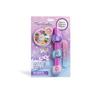 MARTINELIA - Kit Manucure Licorne pour Enfant - Set Nail Art - 3 Vernis à Ongles Rose, Bleu et Violet + 1 Lime et Décorations Pour les Ongles - Vernis à l'Eau A Partir de 3 ans - Cadeau fille