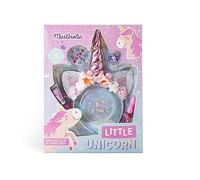 Martinelia Set Maquillage & Accessoires Licorne - 1 Bandeau Licorne Fantastique, 2 Brillants à Lèvres, Autocollants & Accessoires de Beauté - Coffret Beauté & Cheveux pour Enfants