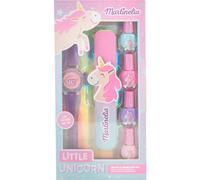 Martinelia Kit Manucure Enfant, Lime à Ongles + Montre avec Gloss Licorne - Coffret Vernis à Ongles Pastel pour Fille, Montre Licorne avec Brillant à Lèvres - Vernis à l'Eau