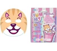 Martinelia Masque Visage Enfant en Tissu Chaton Imprimé - Masque Tissu Hydratant Amusant pour Enfant 8-12 ans - Routine Beauté Hydrate la Peau des Petits, Garçon et Fille, Pose Facile - 1 Unité