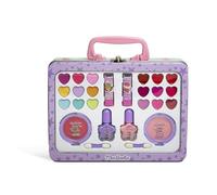 MARTINELIA - Coffret Maquillage Enfant + Mallette - Set Beauté Fille : 9 Fards à Paupières, 9 Brillants à Lèvres, 2 Rouges à Lèvres, 2 Vernis, 2 Blush - Cadeau Fille Dès 3 Ans