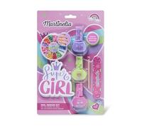 Martinelia Nail Art Vernis à Ongles Enfant Super Girl + Lime et Autocollants - Ensemble Design Manucure Maquillage pour Enfants Lavable, Sans Produits Nocifs, Vernis à l'Eau