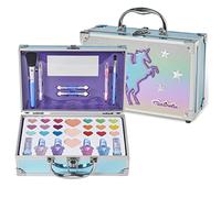 Martinelia Palette de Maquillage Enfant Galaxy Dreams - Mallette en Métal Kit de Maquillage pour Fille : Rouge à Lèvres, Fard à Paupières, Vernis à Ongles Enfant, Blush Multicolores avec Miroir