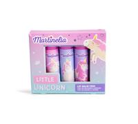 Martinelia Petite Licorne Trio de baumes à lèvres 3x3.3g - Hydratants, saveurs fraise/raisin/myrtille, sûrs pour enfants