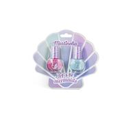 MARTINELIA - Set Manucure à Base d'Eau - Duo de Vernis à Ongles à L'Eau Sirène Pour Enfant - Vernis Rose et Bleu pour Filles - Non toxique