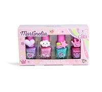 MARTINELIA - Set Manucure Enfant - Coffret de 4 Vernis à Ongles à Base d'Eau Pour Enfants - 4 Vernis à Ongles et Bagues Pour Fille - Sans Produit Toxique - Coffret Cadeau Fille