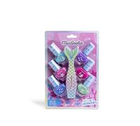 MARTINELIA - Set Manucure Enfant Sirène - Coffret de 6 Vernis à Ongles de Couleur & Lime à Ongles - Petits Vernis à Ongles pour Enfants Rose, Violet et Bleu à Base d'eau - Non Nocif - Cadeau Fille