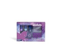 MARTINELIA - Set Manucure Galaxy Pour Enfant - Coffret Cadeau Avec 3 Vernis à Ongles à Base d'Eau, Stickers et Strass Nail Art - Non Nocif - À Partir de 3 Ans