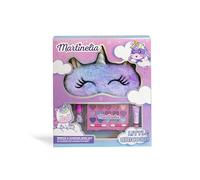 MARTINELIA - Set Maquillage Pour Enfant & Masque de Nuit Licorne - Palette de 15 Fards à Paupières + 2 Applicateurs + 1 Vernis à Ongles + 1 Gloss + 1 Masque de Sommeil - Cadeau Fille Dès 3 ans