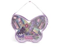 MARTINELIA Shimmer Wings Butterfly Bag - Kit de Maquillage pour Enfants dans Une Pochette Papillon avec Vernis à Ongles à Paillettes, Brillant à lèvres, Accessoires pour Cheveux et chouchous colorés,