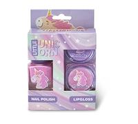 Martinelia Trio Gloss et Vernis à l'Eau à Ongles pour Enfants Little Licorne - Brillants à Lèvres - Ensemble Maquillage pour Filles Lavable, Sans Produits Nocifs, 1 Unité (Lot de 1)