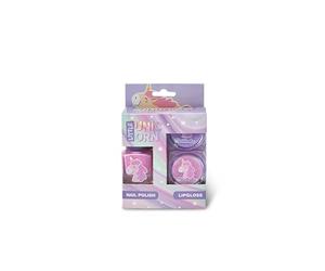 Martinelia Trio Gloss et Vernis à l'Eau à Ongles pour Enfants Little Licorne - Brillants à Lèvres - Ensemble Maquillage pour Filles Lavable, Sans Produits Nocifs, 1 Unité (Lot de 1)