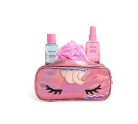 Martinelia Trousse de Bain Enfant Little Unicorn - Set de Bain avec Trousse de Toilette, 1 Éponge de Bain, 1 Gel Douche 100ml & 1 Brume pour Le Corps 100ml - Coffret de Bain pour Enfants Licorne