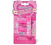 MARTINELIACLIPS & LIP BALM MINI Set Beauté pour Filles - 3 Variantes avec Baume à Lèvres et Pinces - Parfums Fraise, Baies,