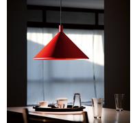MARTINELLI LUCE lampe à suspension CONO PETITE (Rouge Pourpre - Aluminium verni)