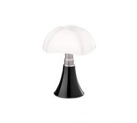 martinelli luce Minipipistrello Cordless Lampe de table USB LED avec variateur, Ø 27 H : 35 cm, blanc opalin/marron foncé 620/J/DIM/T/CL/MA