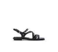 MARTINELLI Sandales Plates en Cuir MAZZINI pour Femme Color (Black)
