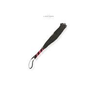 Martinet en cuir noir et rose