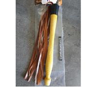 Martinet manche bois avec lanières en cuir,martinet 55 cm ,manche 26 cm,FRANCE