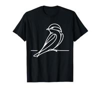 Martinet Noir Line Art Ornithologue T-Shirt
