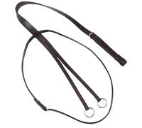 Martingale à anneaux en cuir pour cheval Covalliero Noir Poney