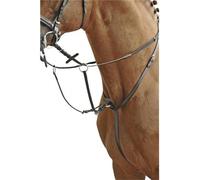 Martingale anglaise en cuir de vachette avec garnitures en acier inoxydable Hkm