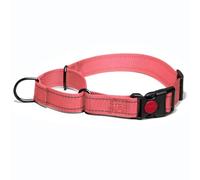 Martingale Collier pour chien réfléchissant anti-traction pour chiens de grande, moyenne et petite taille - Collier de traction en nylon avec stoppeur pour chiens Whippets et lévres (rose, S)