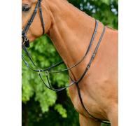 Martingale de course pour cheval plate Collegiate Comfitec Opulux Noir Full