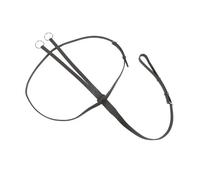 Martingale en cuir à anneaux Kavalkade Noir Poney