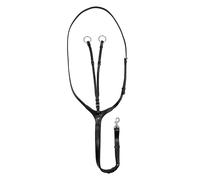 Martingale en cuir pour cheval Equestro Martingale Noir Poney