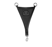 Martingale pour cheval à bavoir en cuir avec insert en maille Acavallo Noir Full