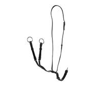 Martingale pour cheval en cuir Equestro Melissa Noir Poney