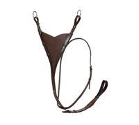 Martingale pour cheval pleine cuir souple Dy'on Marron OVER