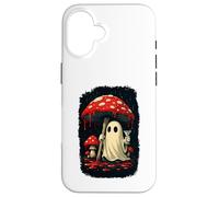 Martini d'halloween aux Champignons fantômes et effrayants de Cottage Core Coque pour iPhone 16