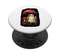 Martini d'halloween aux Champignons fantômes et effrayants de Cottage Core PopSockets PopGrip Adhésif