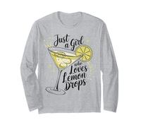 Martini Drinker Lemon Drop Cocktail Boissons Manche Longue