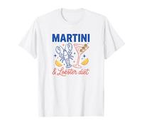 Martini & Lobster Diet Funny Food Rétro T-Shirt