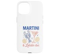 Martini Lobster Diet Vintage Cocktail Fruits de mer Coque pour iPhone 15